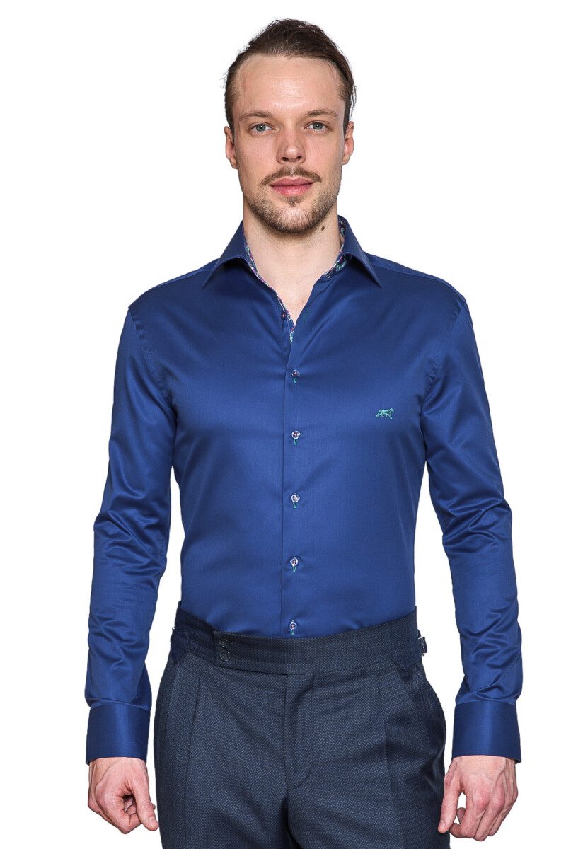 124 Duca Non-Iron Royal Blue Shirt