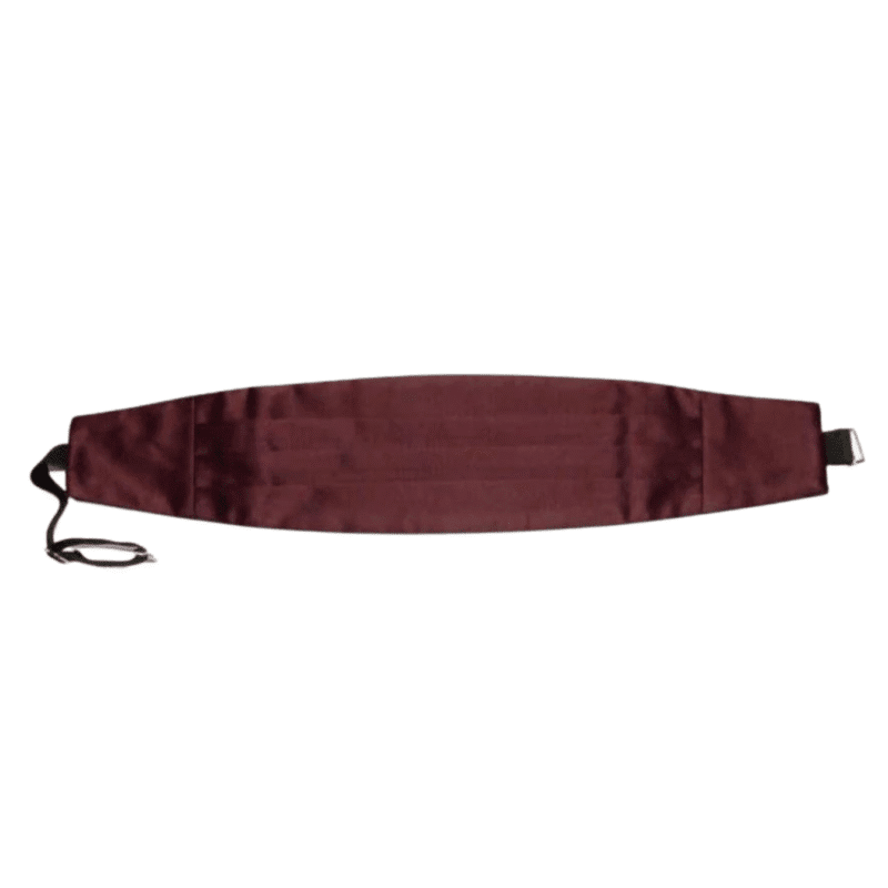 124 Wine Satin Cummerbund