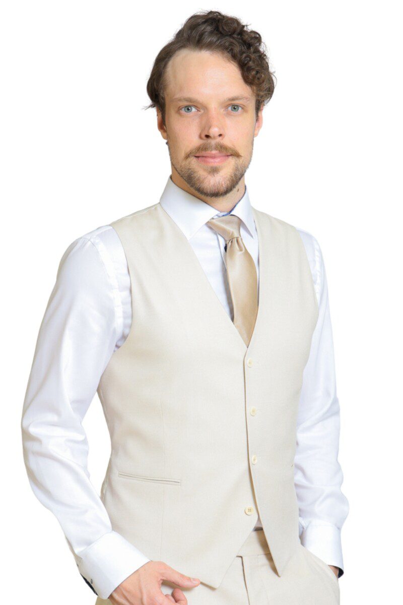 124 Bellagio Beige Waistcoat