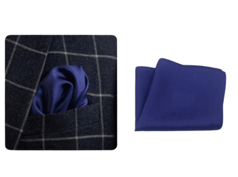 124 Classic Navy Silk Hankie