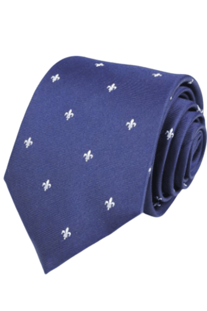 124 Cerulean Patterned Silk Tie
