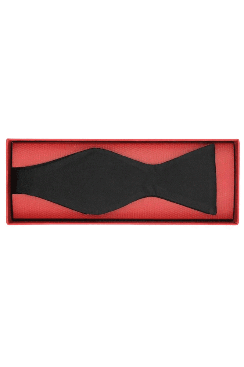 Black Self-Tie Silk Bow