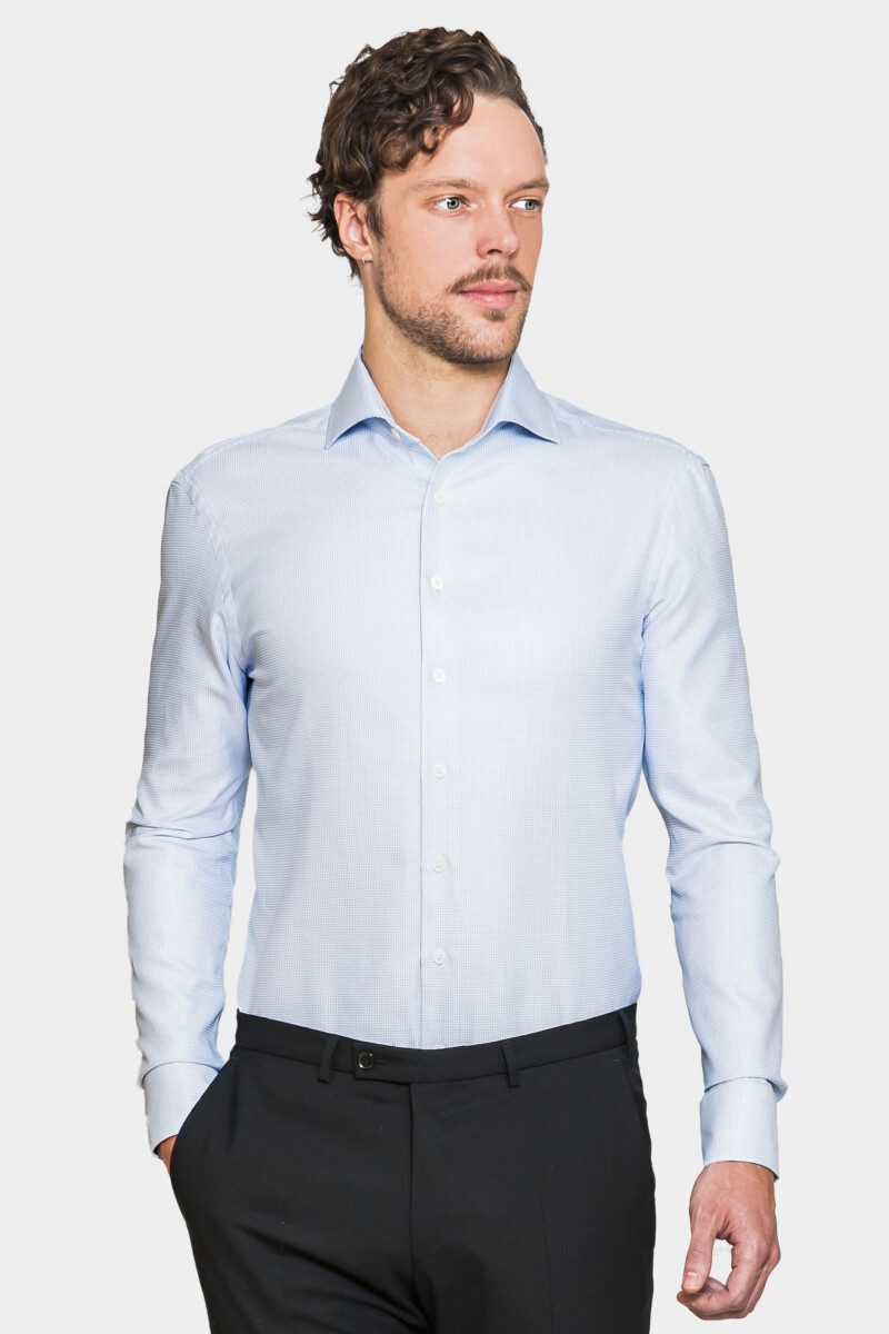 Fokus Blue Structured Shirt