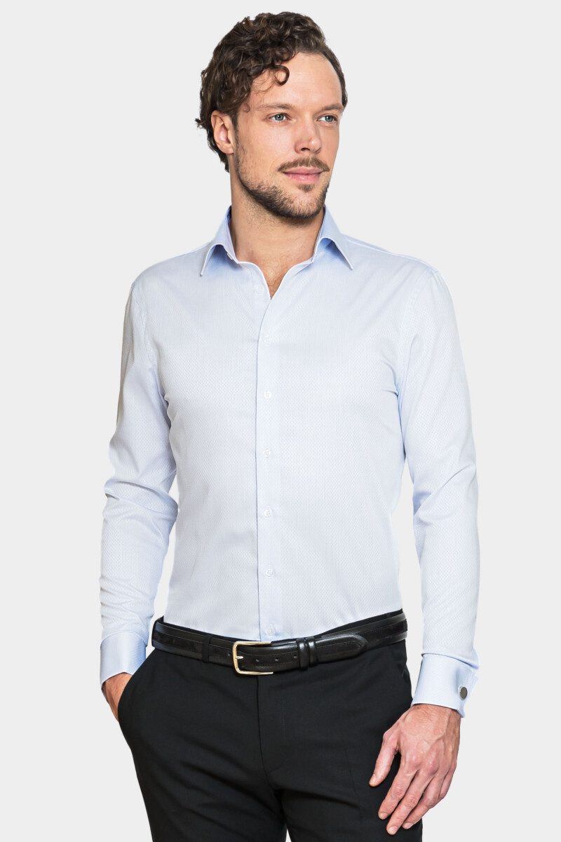 Lenny Blue Structured Shirt