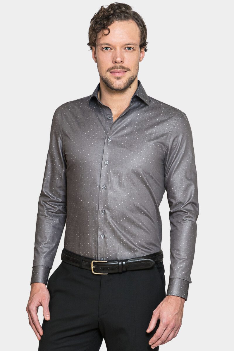 Parzival Grey Structured Shirt