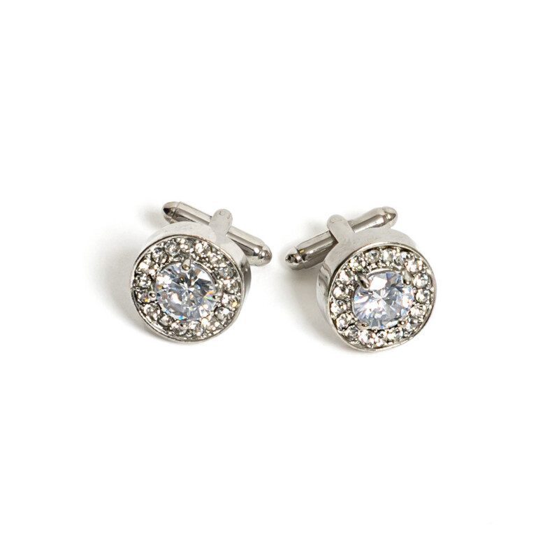 Round Diamond Cufflinks