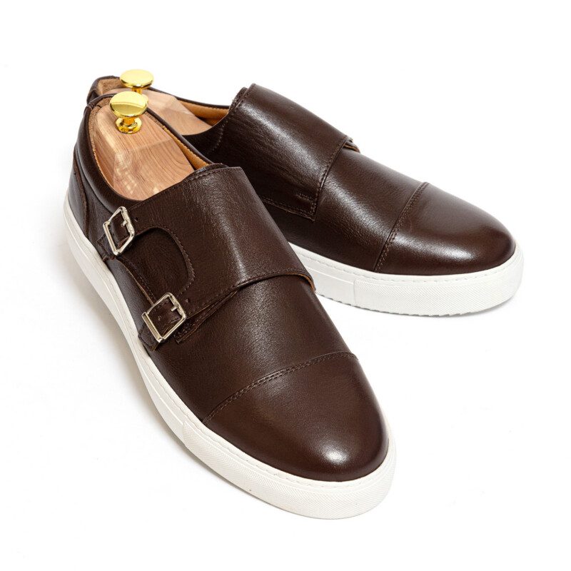Brown Monk Strap Sneaker