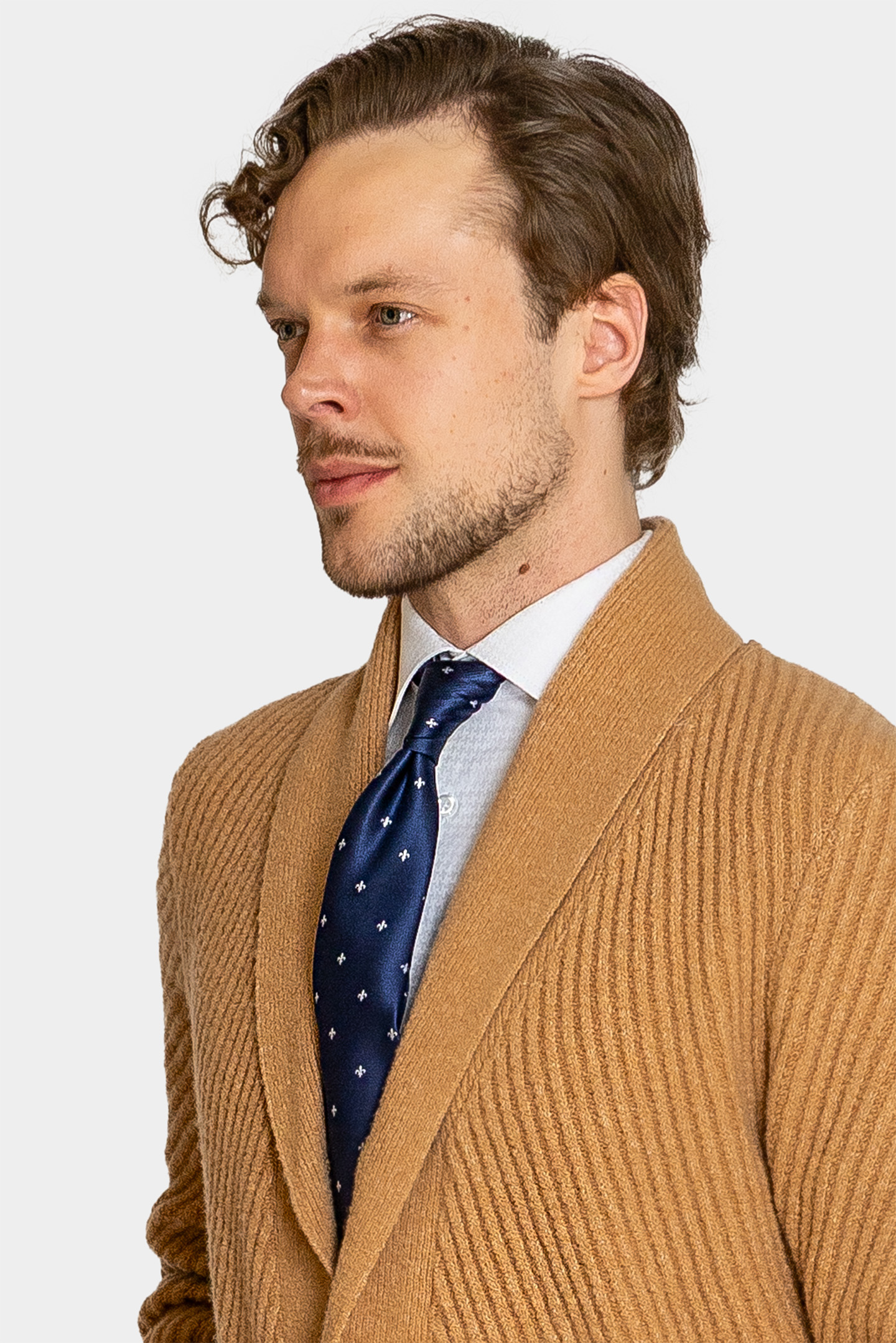 Camel Merino & Cashmere Cardigan - Image 2