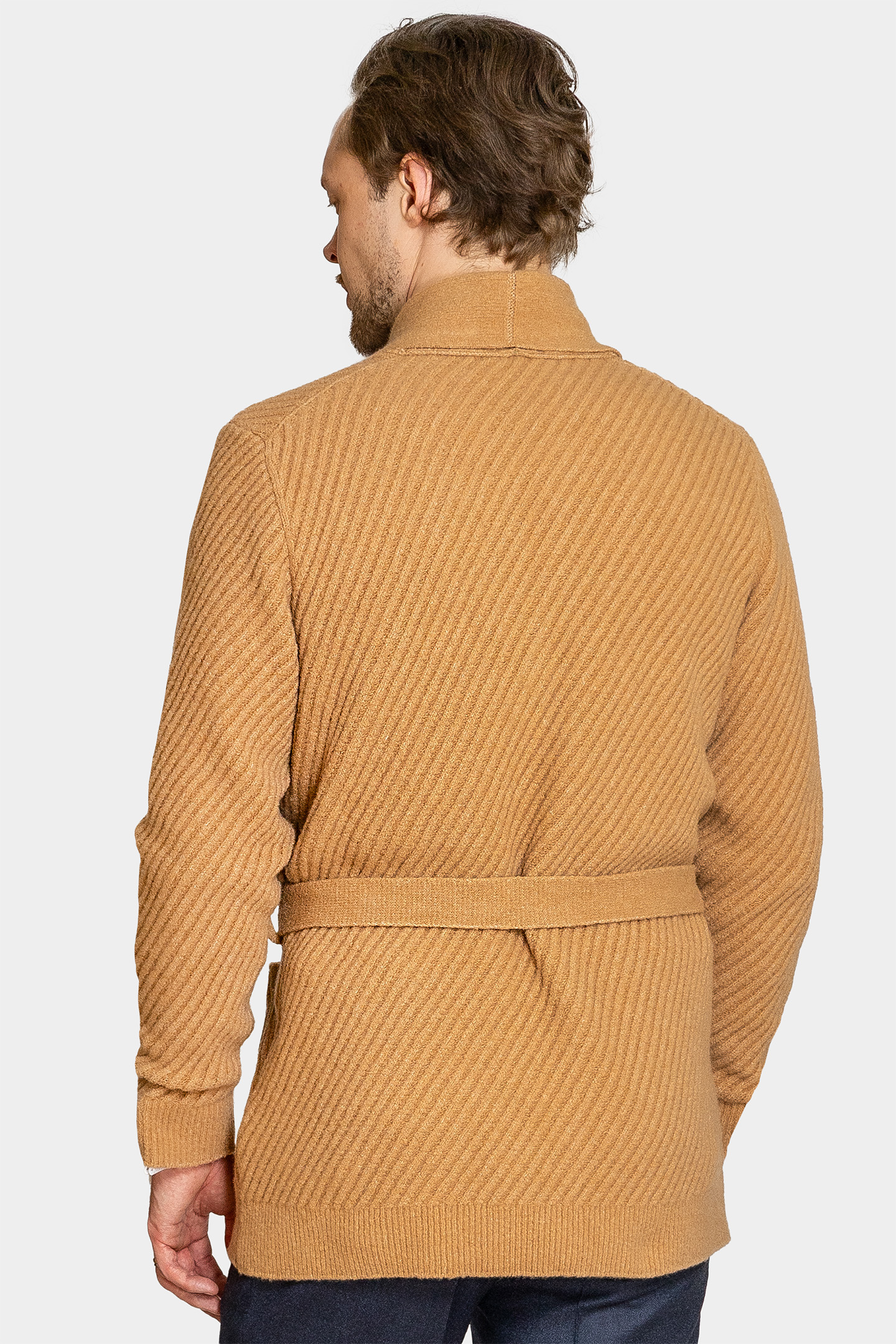 Camel Merino & Cashmere Cardigan - Image 3