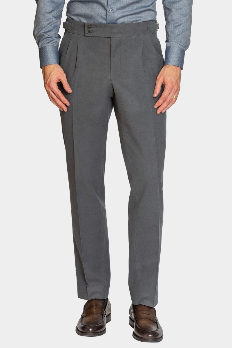 Alfie Grey Pleated Trousers
