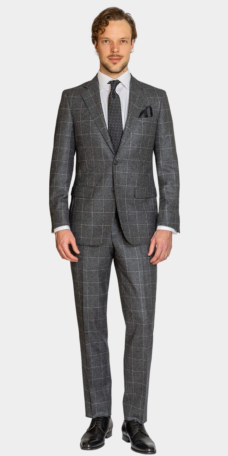 Chester Flannel Grey Check Suit