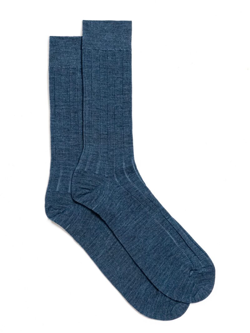 Grade Mid Blue Merino Wool Socks