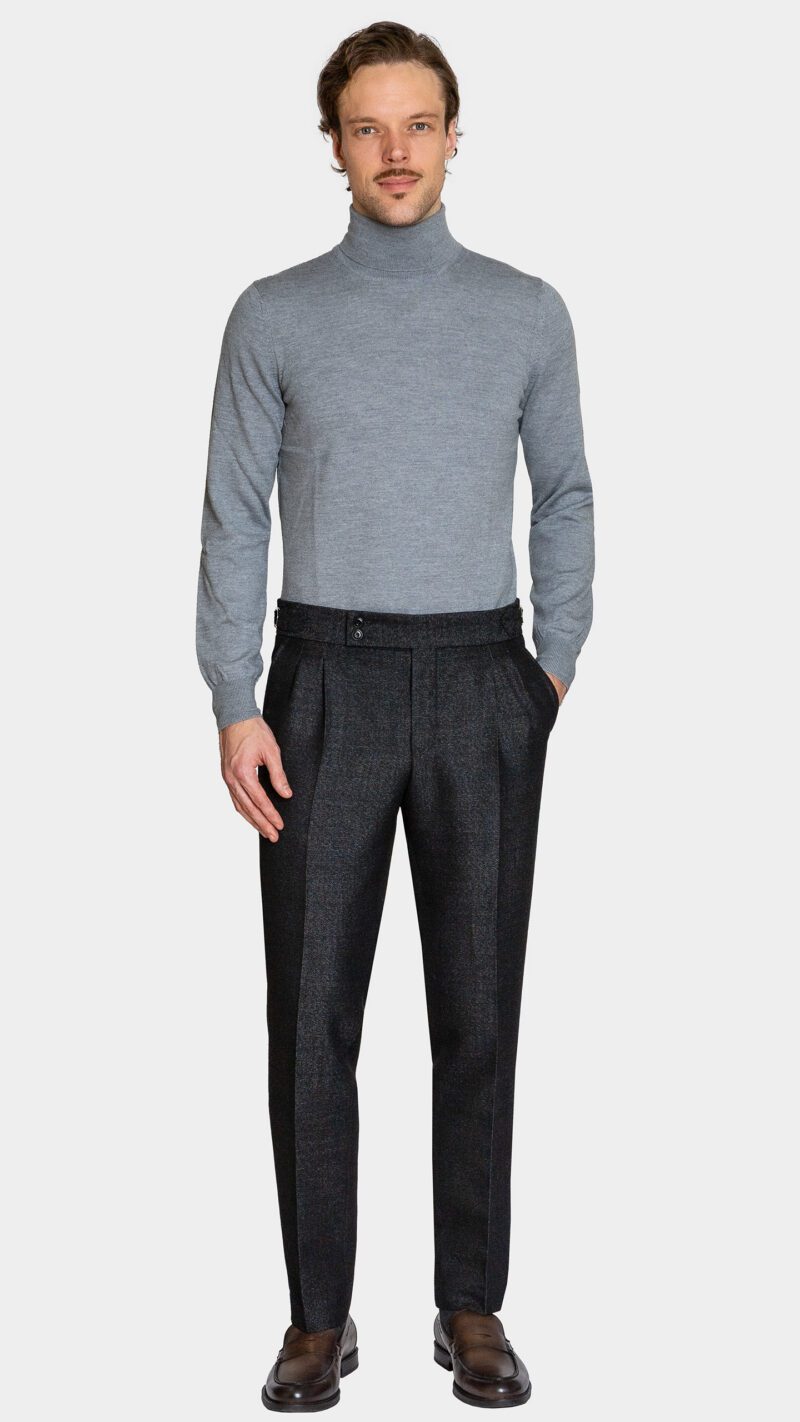 Grey Merino Turtle Neck