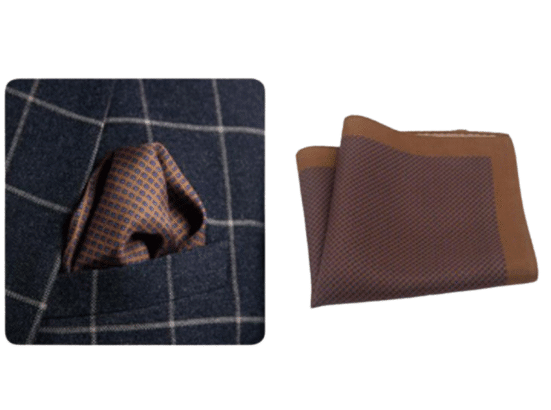 Bronze Patterned Silk Hankie