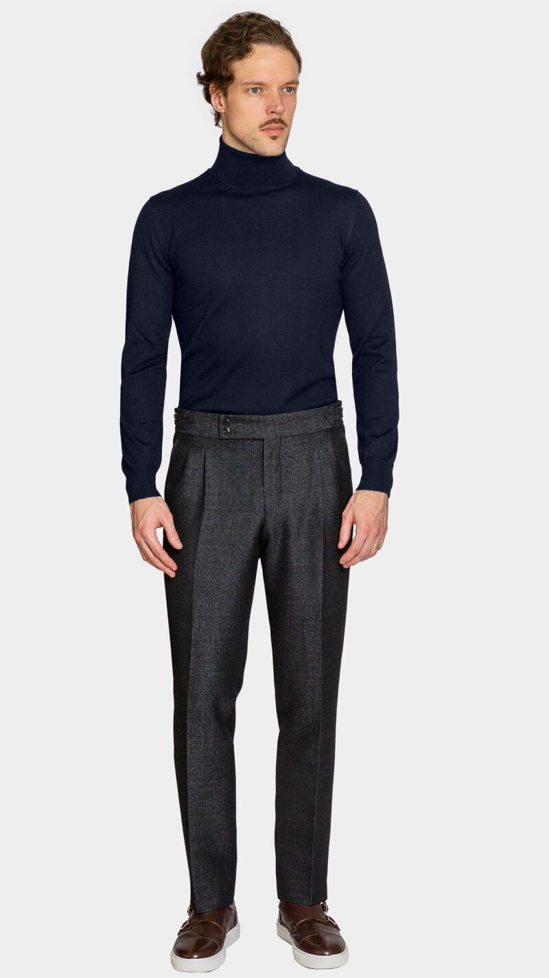 Navy Merino Turtle Neck