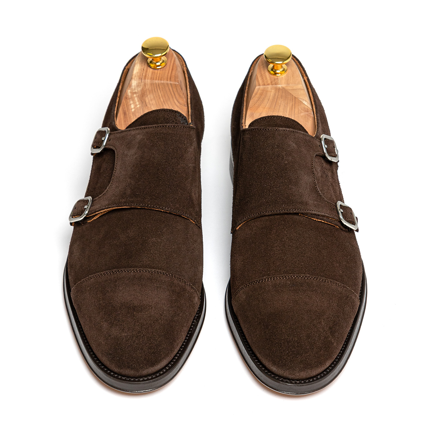 Robert Brown Suede Monk Strap Shoes - Image 2