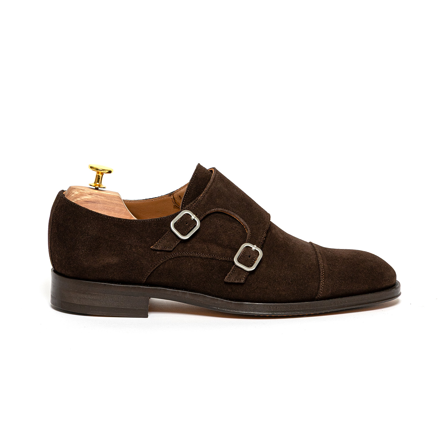 Robert Brown Suede Monk Strap Shoes - Image 3