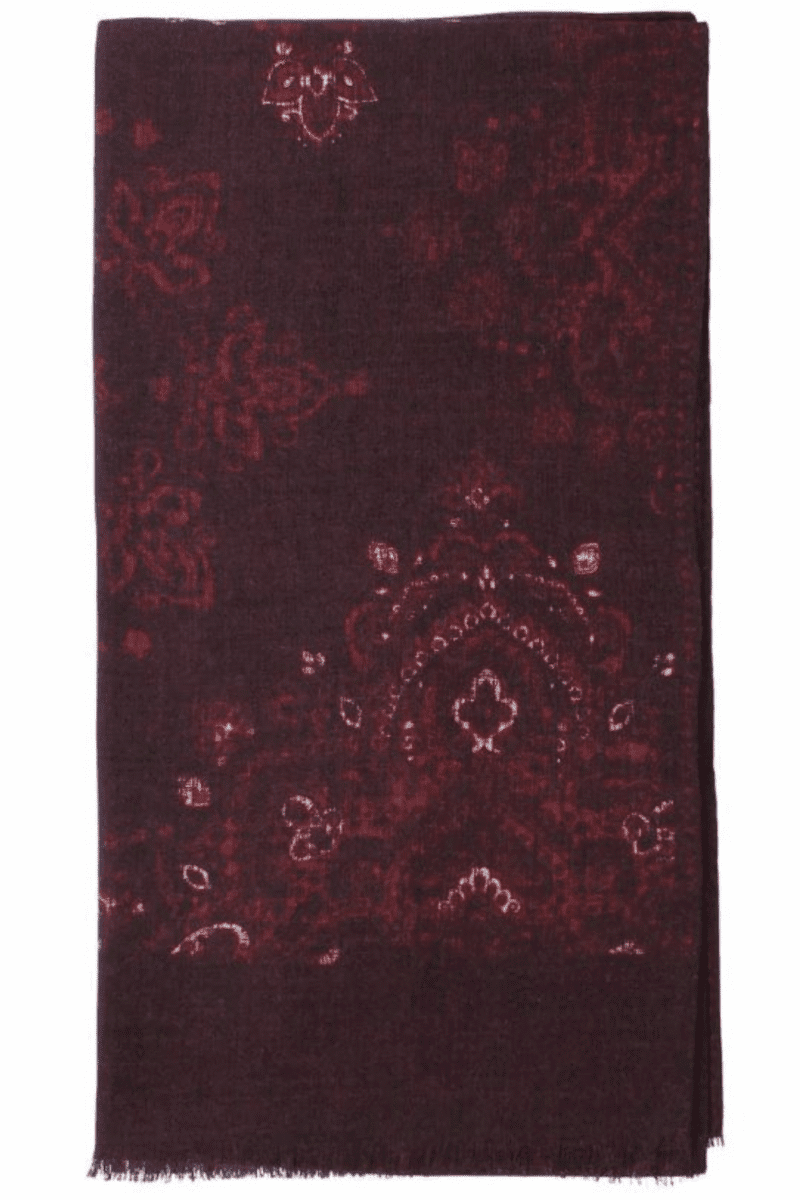 Bordeaux Paisley Scarf
