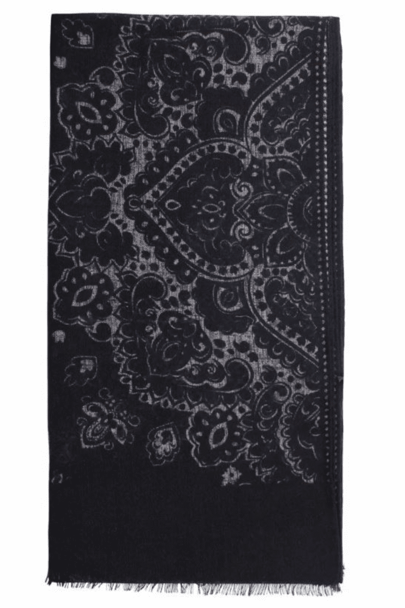 Black Paisley Scarf