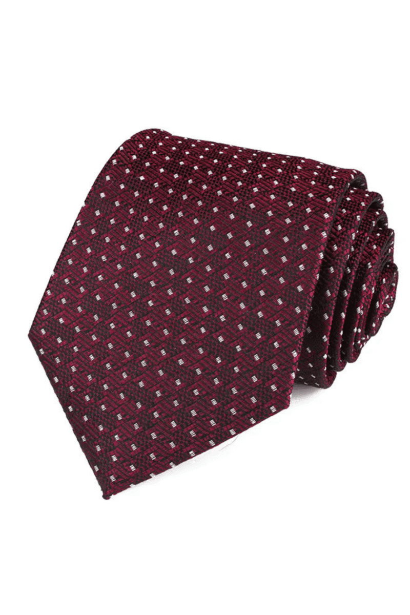 Red Patterned Silk Tie