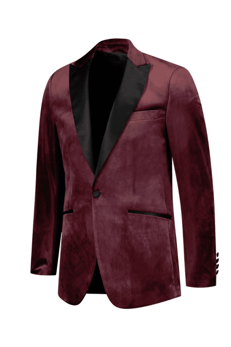 Churchill Velvet Burgundy Jacket