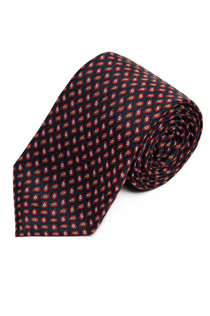 Black Patterned Silk Tie