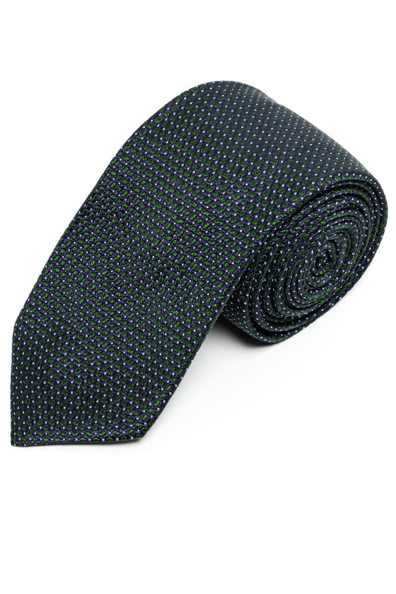 Emerald Patterned Silk Tie