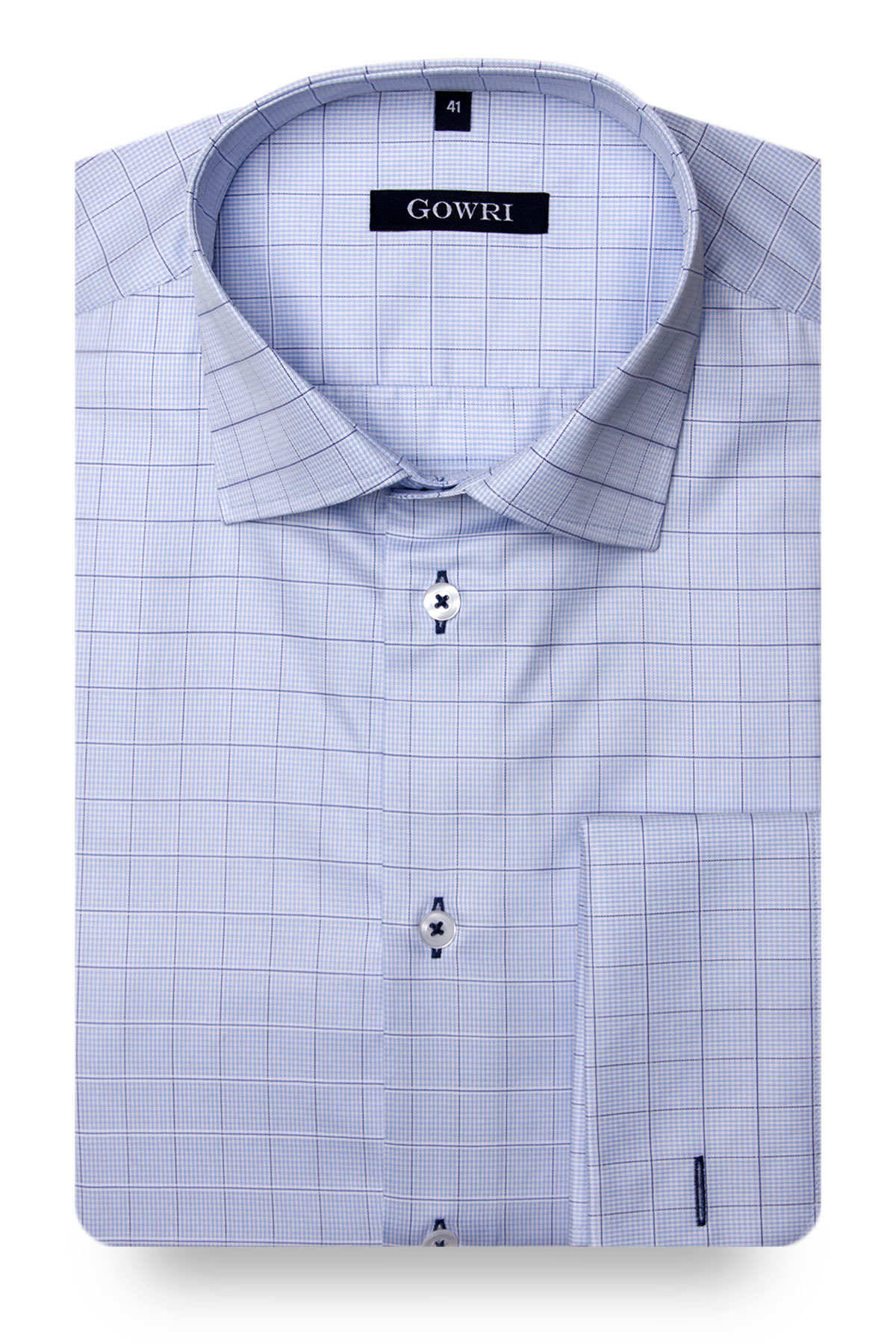Duca Light Blue Checked Shirt – Gowri Style House