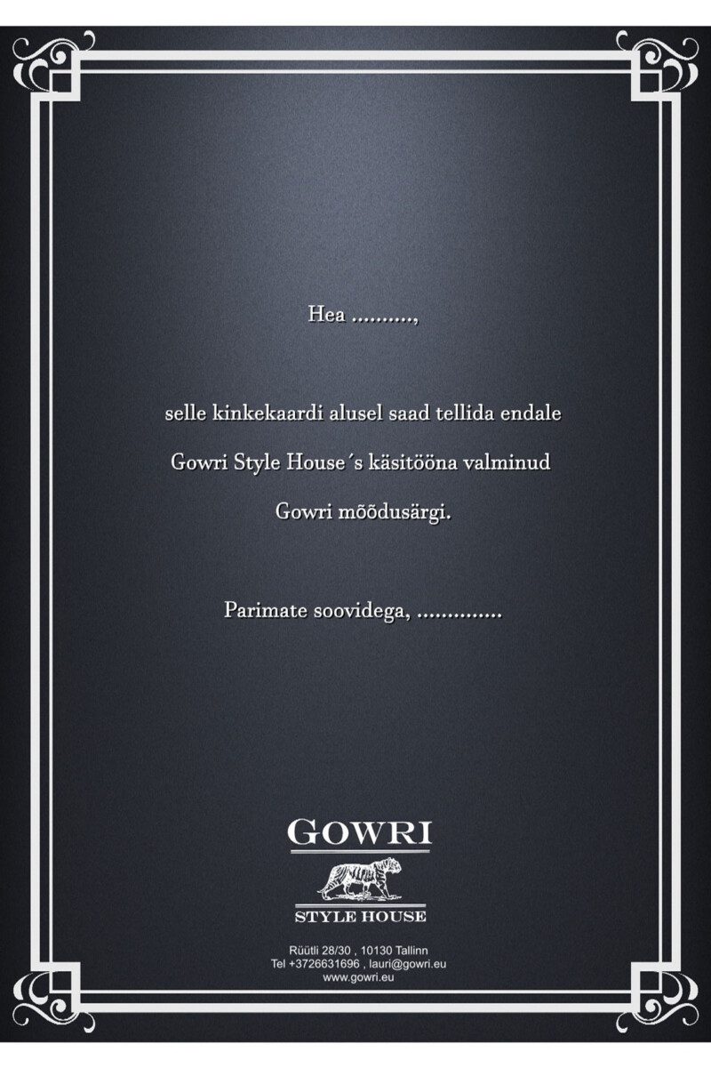 Made-to-measure Shirt Gift Certificate