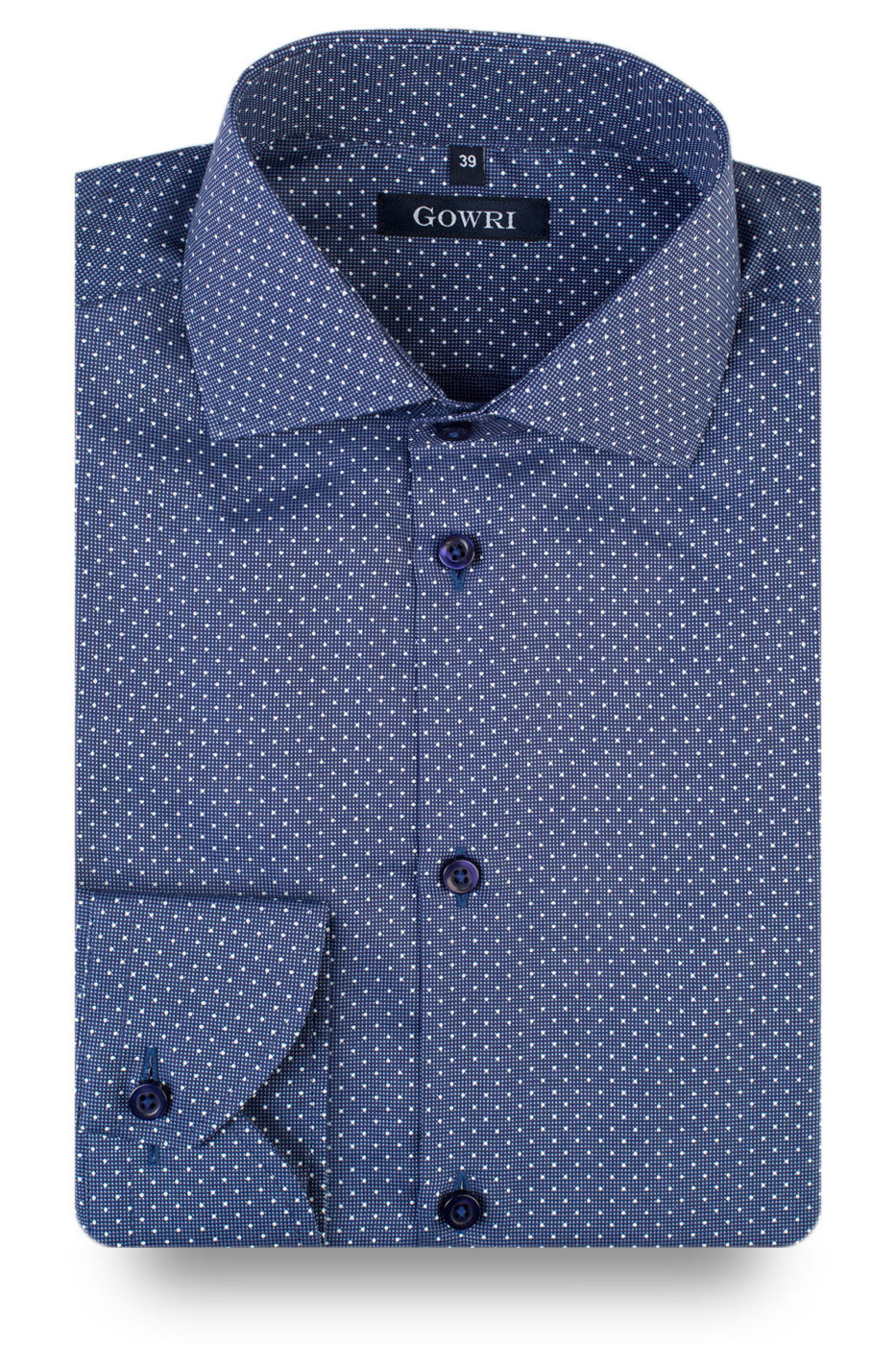 Magnus Blue Dotted Shirt (2)