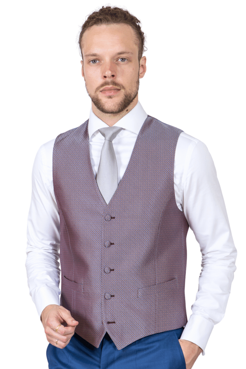 Red Patterned Waistcoat